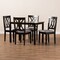 Baxton Studio Reneau Gray Upholstered Espresso Finished Wood 5-Piece Dining Set 153-9404-8026 - alternate 2